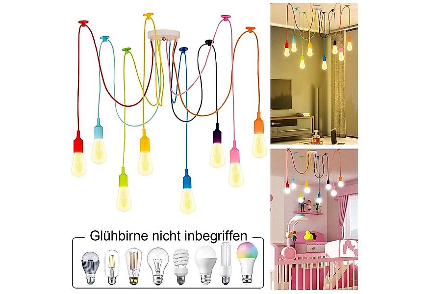 MUPOO Pendelleuchte Kronleuchter Spinne, Industrie Pendelleuchte, Retro Lam günstig online kaufen