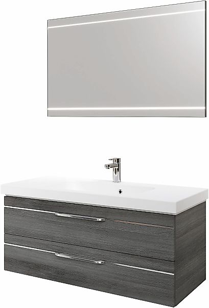 Saphir Badmöbel-Set "Balto 2-teilig Mineralmarmor-Waschtisch mit LED-Spiege günstig online kaufen