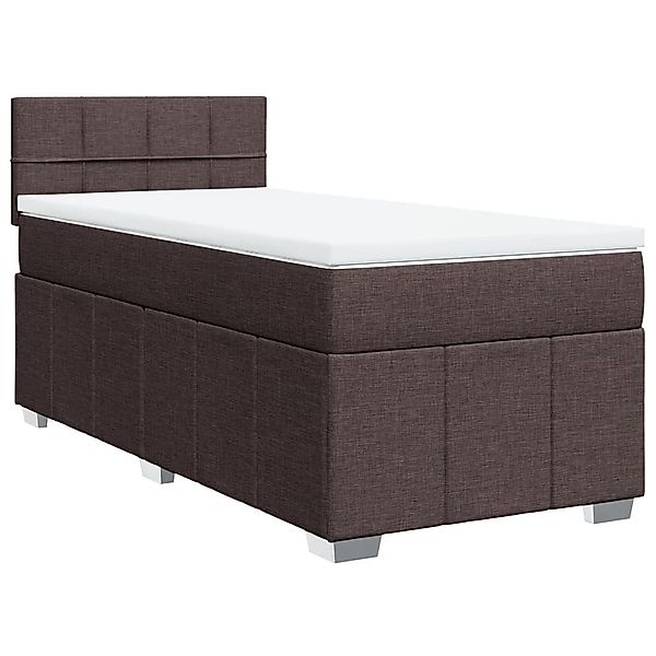 vidaXL Bett Boxspringbett mit Matratze Dunkelbraun günstig online kaufen