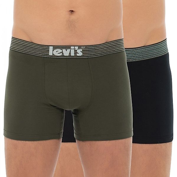 Levi's 2-er Set Boxer Briefs Khaki & Schwarz günstig online kaufen