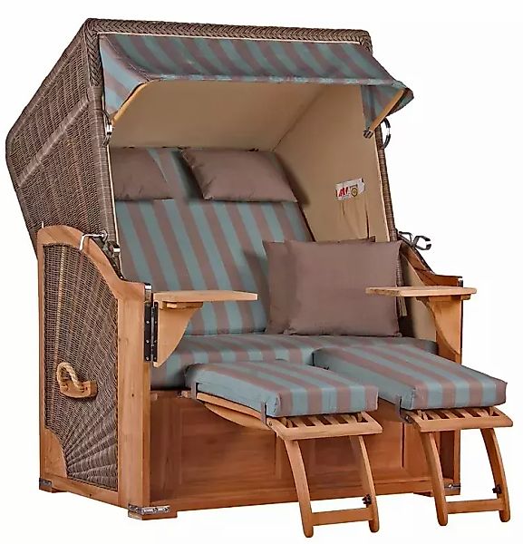 Strandkorb Nordstrand Teak PE grey Dessin 520 günstig online kaufen