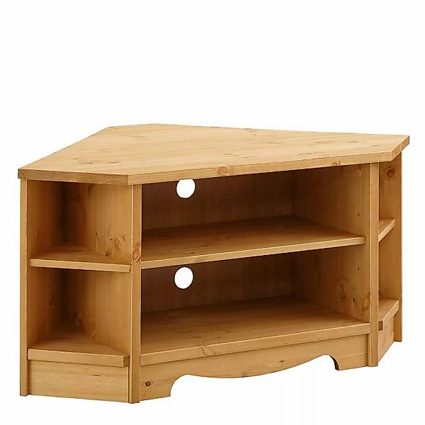 Eck TV Schrank aus Kiefer Massivholz 105 cm breit günstig online kaufen