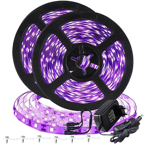 Rosnek LED-Streifen LED-UV-Schwarzlicht-Streifen, 5M/12M,Flexible, Party Cl günstig online kaufen