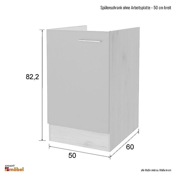 Flex-Well Spülenunterschrank Spülenunterschrank ohne Arbeitsplatte - günstig online kaufen