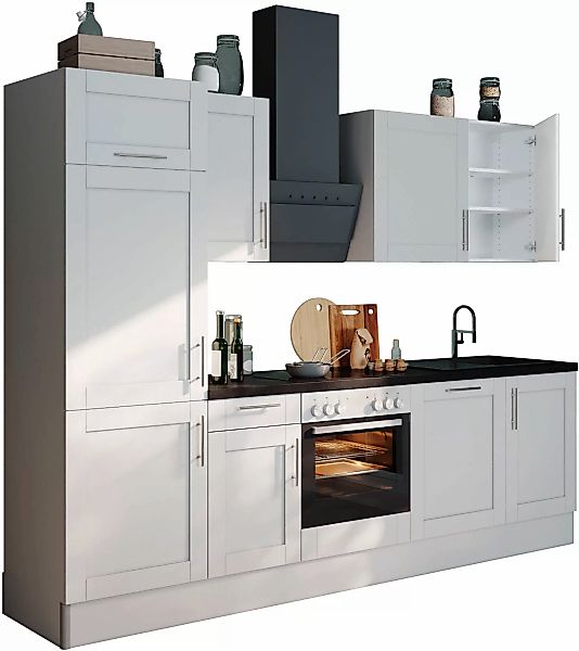 KOCHSTATION Küche "KS-Ahus", 280 cm breit,wahlweise mit E-Geräten,MDF Front günstig online kaufen