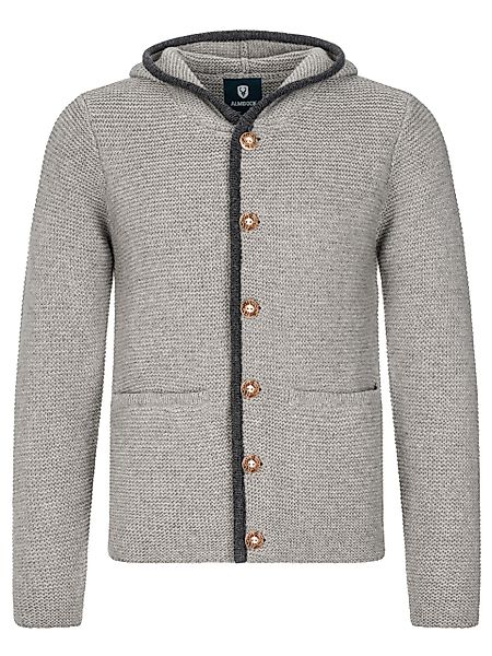 Almbock Trachtenstrickjacke Strickjacke Bavaria (1-tlg) grau günstig online kaufen