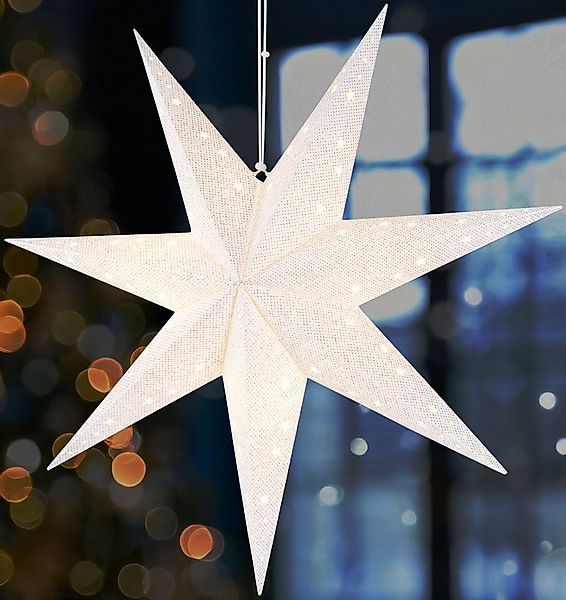 BRUBAKER Dekostern Weihnachtsstern zum Aufhängen mit E14 Fassung - 60 cm Pa günstig online kaufen