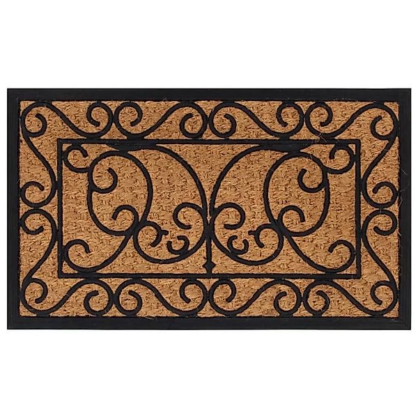 vidaXL Fußmatte Rechteckig 45x75 cm Gummi und Kokosfaser 155883 günstig online kaufen