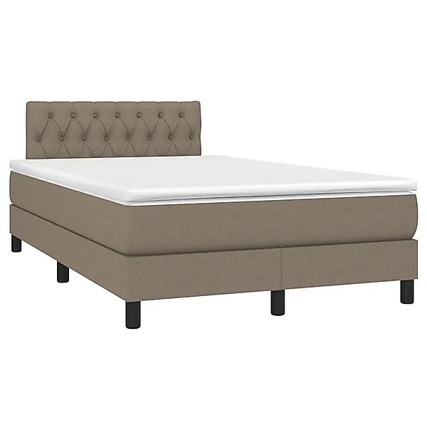 vidaXL Boxspringbett mit Matratze Taupe 120x190 cm Stoff 3269748 günstig online kaufen