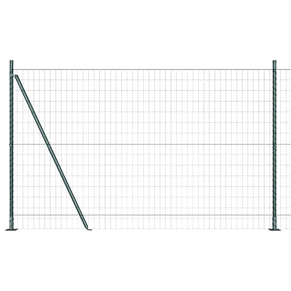 vidaXL Zaun mit Pfosten Grün 1,5 x 10 m Stahl und PVC 3350823 günstig online kaufen