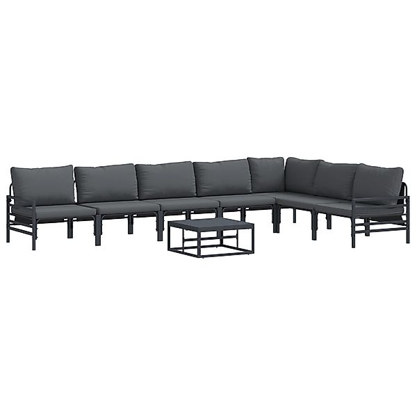 vidaXL Garten-Sofa-Set 8-Tlg Anthrazit Stahl 3378993 günstig online kaufen