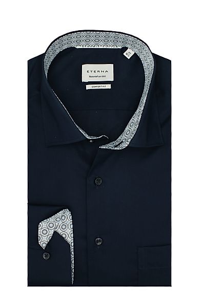 Eterna Langarmhemd Comfort Fit I Marine günstig online kaufen
