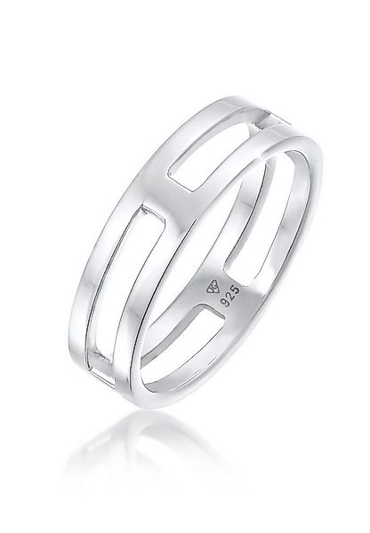 Kuzzoi Silberring Herren Bandring Steg Massiv 925 Silber günstig online kaufen