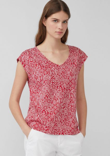 s.Oliver Kurzarmshirt T-Shirt T-Shirt mit weitem günstig online kaufen