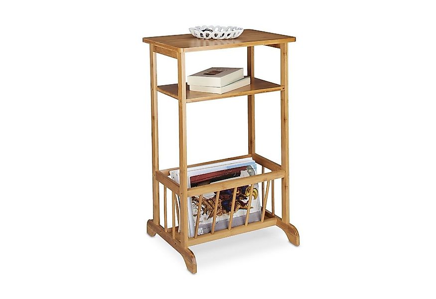 relaxdays Beistelltisch mit Magazinhalt günstig online kaufen