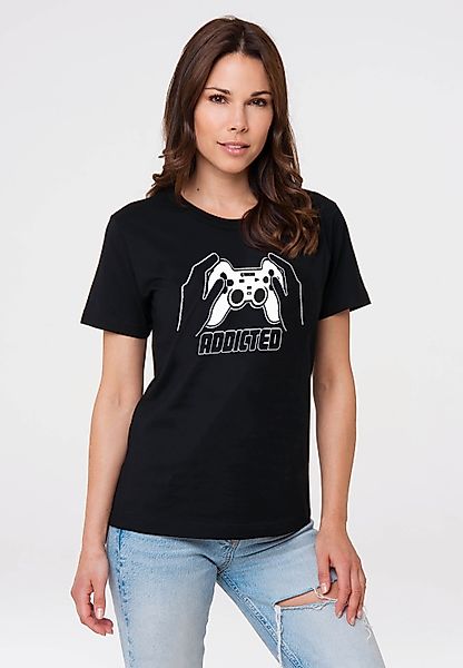 LOGOSHIRT T-Shirt "Addicted", mit trendigem Gaming-Print günstig online kaufen