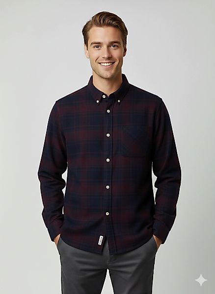 SELECTED Langarmhemd "SLHREGNOAH BRUSHED LS SHIRT D" günstig online kaufen