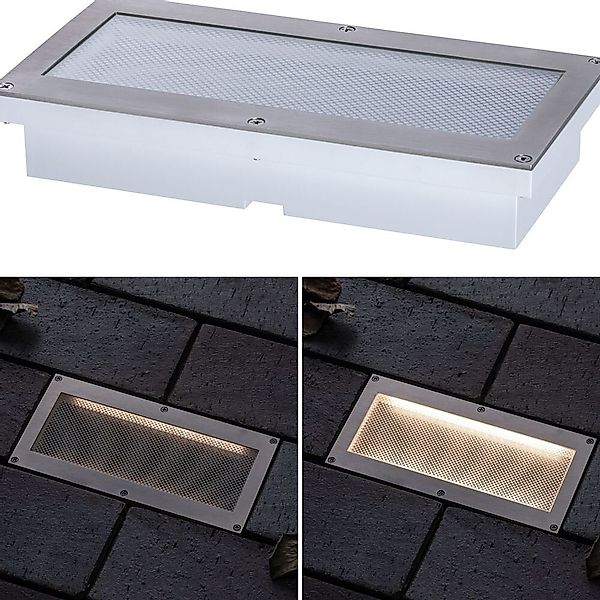 Solar LED Bodeneinbauleuchte Aron 200x100mm mit Bewegungsmelder günstig online kaufen