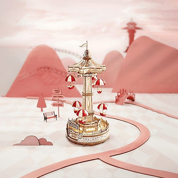 Robotime Puzzle Robotime Fallschirmturm Jahrmarkt Rokr günstig online kaufen