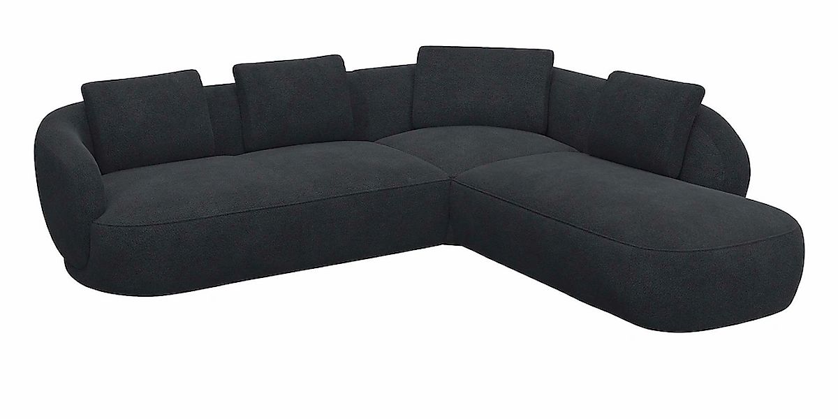FLEXLUX Ecksofa »Torino, rund, L-Form, Sofa-Ecke mit Ottomane«, Modernes, o günstig online kaufen
