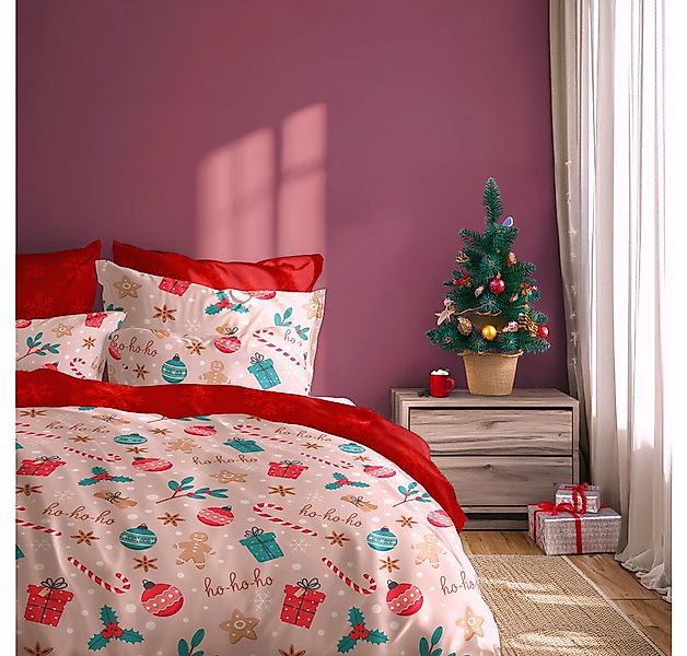 texpot Bettwäsche Weihnachten Winter Wendebettwäsche Garnitur, 100% Baumwol günstig online kaufen