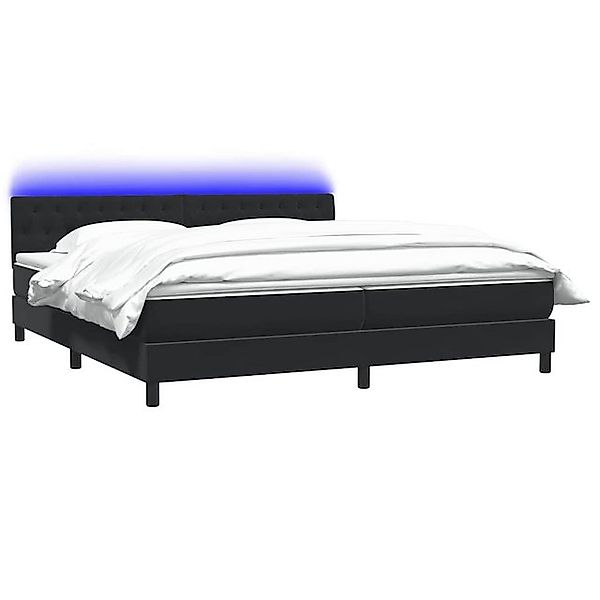 vidaXL Bett Boxspringbett mit Matratze Schwarz 200x210 cm Samt günstig online kaufen