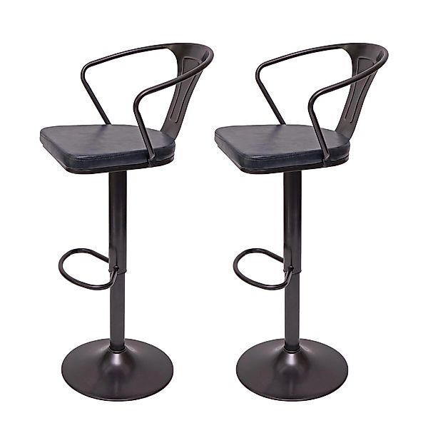 MCW Barhocker H10b 2er-Set Vintage Schwarz-Grau günstig online kaufen