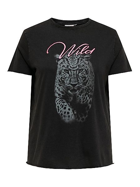 ONLY CARMAKOMA T-Shirt Rundhals Kurzarm Print günstig online kaufen