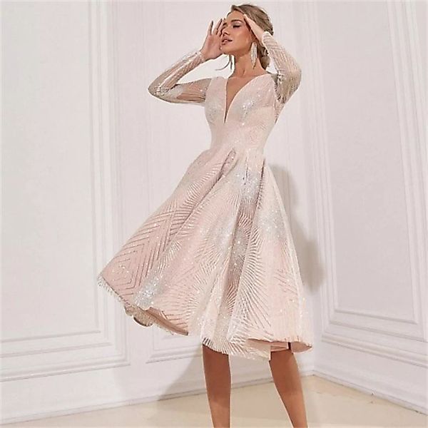 RUZU UG Dirndl Langes Spitzenkleid, modisches und elegantes Kleid (1-tlg) günstig online kaufen