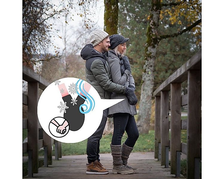 McRon Strickhandschuhe Pärchenhandschuh Modell Valentin Ein Handschuh zum H günstig online kaufen