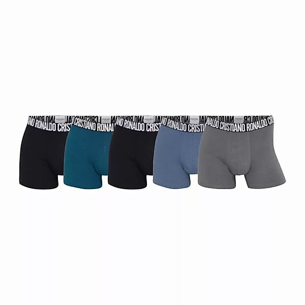 CR7 Herren Boxer Shorts, 5er Pack - Trunks, Organic Cotton Stretch Schwarz/ günstig online kaufen