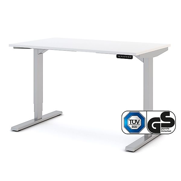 ASSMANN Büromöbel Schreibtisch Y-LINE (120x70cm Silber günstig online kaufen