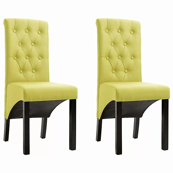 Esszimmerstühle 2 Stück Grün Stoff günstig online kaufen