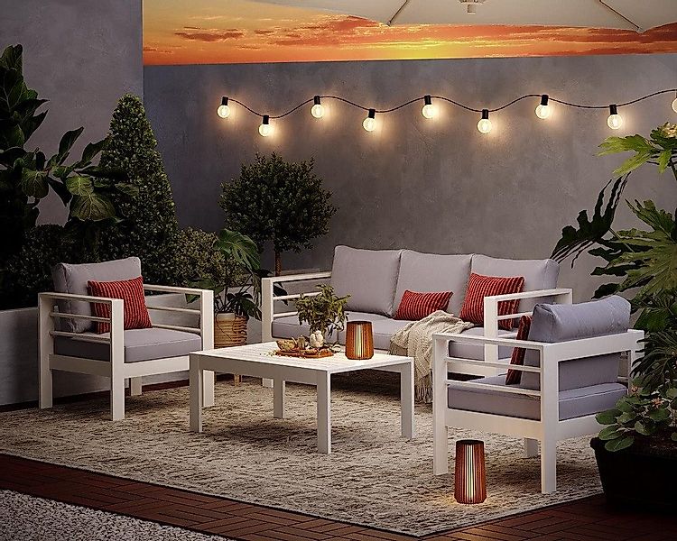 MeXo Gartenlounge-Set Gartenmöbel Set 4-5 Personen günstig online kaufen