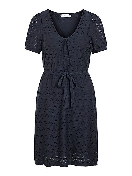 Vila Shirtkleid Stilvolles Dress mit Pünktchenmuster und Taillenband (mini) günstig online kaufen