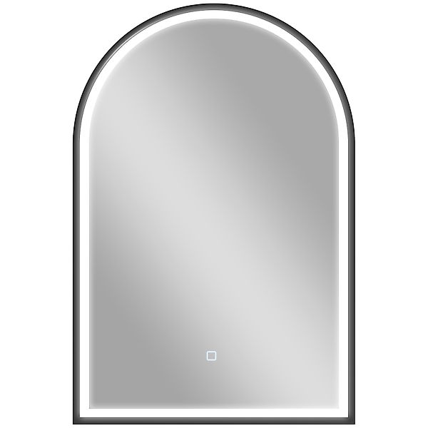 HOMCOM Badezimmerspiegel mit Licht, 60x90 cm, Gebogener Wandspiegel, 3 Lich günstig online kaufen