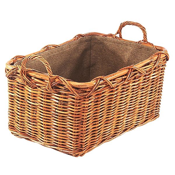 Kobolo Holztrage für Kaminholz Rattan Lacak mit abnehmbarem Leinenstoff günstig online kaufen