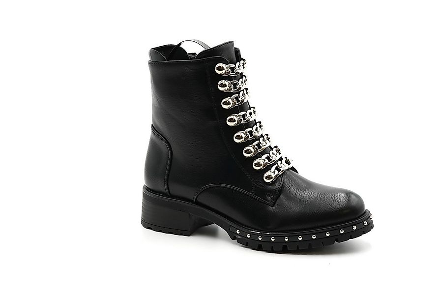 Sonderpostendiscount Damen Boots Stiefletten DR11-798-93BS Black/Silver Boo günstig online kaufen