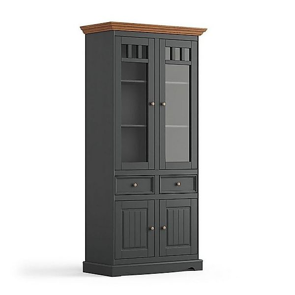 Natur24 Mehrzweckschrank Bello Vitrine 2D Elegante Schrank Wohnzimmerschran günstig online kaufen