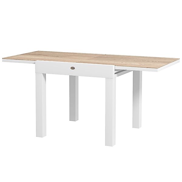 Outsunny Erweiterbarer Garten Esstisch 80/160 cm aus Aluminium, rechteckige günstig online kaufen
