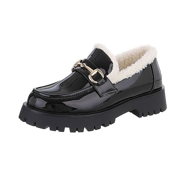 Ital-Design Damen Mokassins Freizeit Slipper (87124677) Blockabsatz Mokassi günstig online kaufen