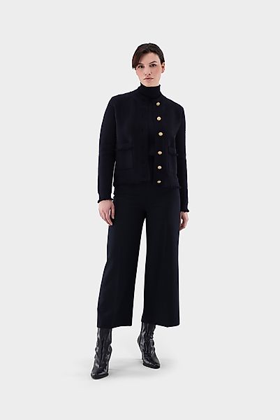 Jacke kurz geschnitten aus gestricktem Tweed günstig online kaufen