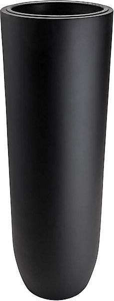 VIVANNO Bodenvase Fiberglas SOLERIO Rund - Schwarz Matt (1 St), 33x80 cm günstig online kaufen