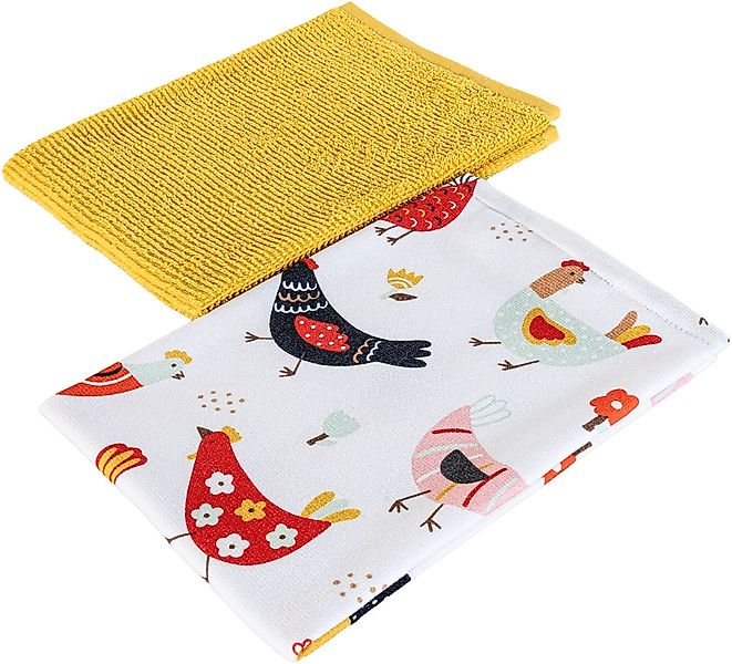 Egeria Geschirrtuch "CHICK" 2x 40x60 cm günstig online kaufen