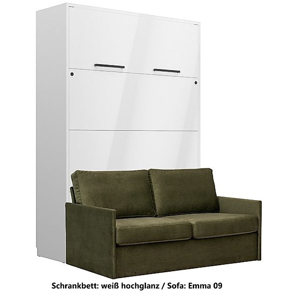 QMM TraumMöbel Schrankbett Wandbett GN 140x200 günstig online kaufen