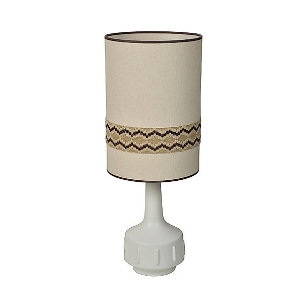 MARKET SET Tischlampe Jimmy, weiß/beigefarben, 83 cm, Borte günstig online kaufen