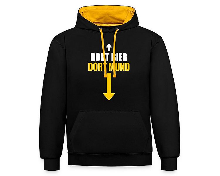 Spreadshirt Hoodie Dortmund Humor Hier Bier Dort Mund Stadionhumor Unisex K günstig online kaufen