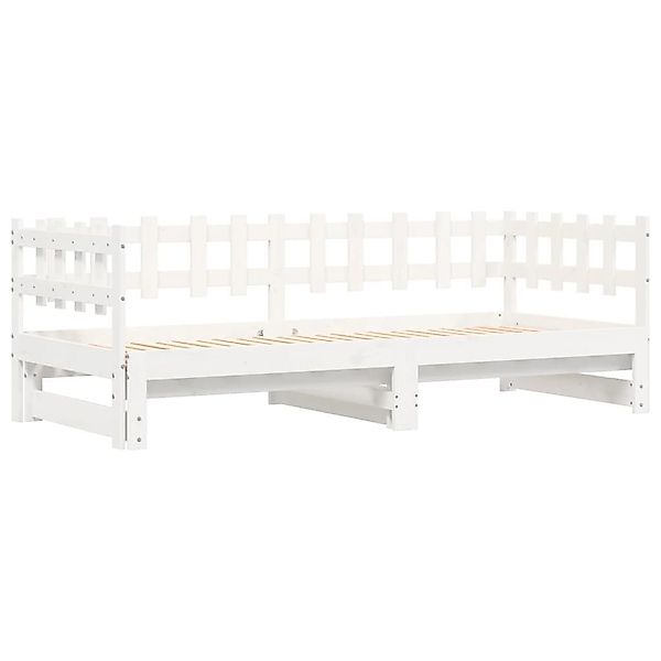 vidaXL Bett Tagesbett Ausziehbar Weiß 2x(80x200) günstig online kaufen