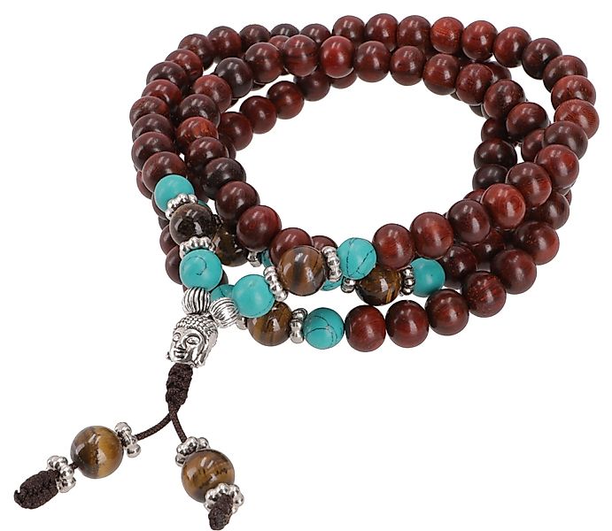 Guru-Shop Perlenkette Tibetische Mala aus Halbedelsteinen,.. günstig online kaufen