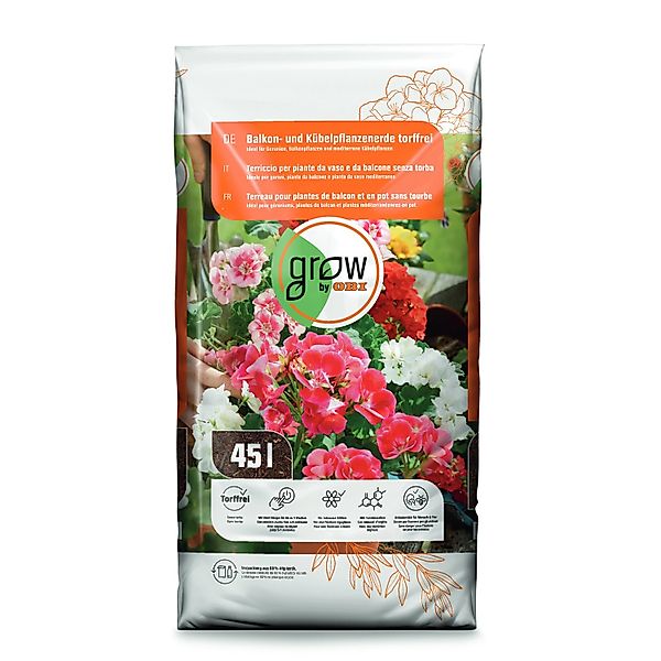 GROW by OBI Balkon- und Kübelpflanzenerde torffrei 2.295 l (51 x 45 l) 1 Pa günstig online kaufen